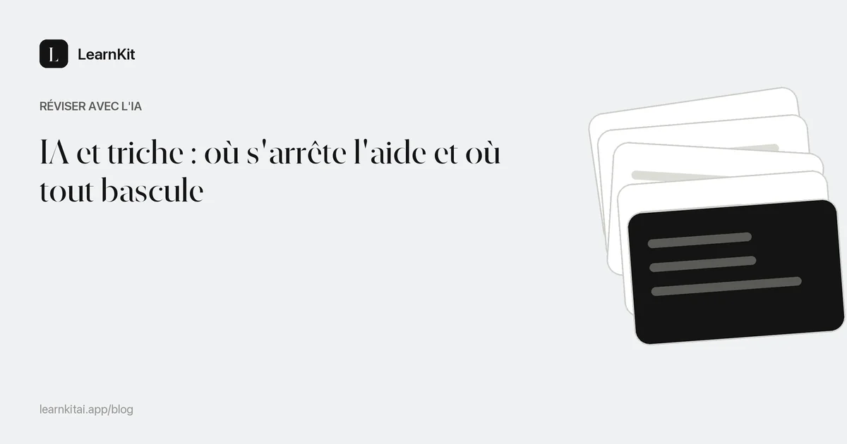 Le titre IA et triche : où s'arrête l'aide et où tout bascule sur un motif monochrome épuré