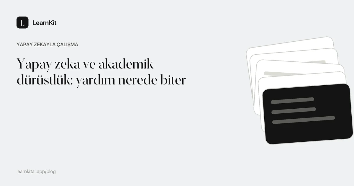 Başlık: Yapay zeka ve akademik dürüstlük: yardım nerede biter, sakin ve tek renkli bir desenin üzerinde