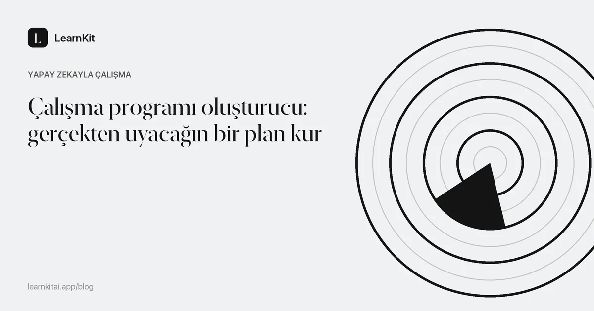Başlık: Çalışma programı oluşturucu: gerçekten uyacağın bir plan kur, sakin ve tek renkli bir desenin üzerinde