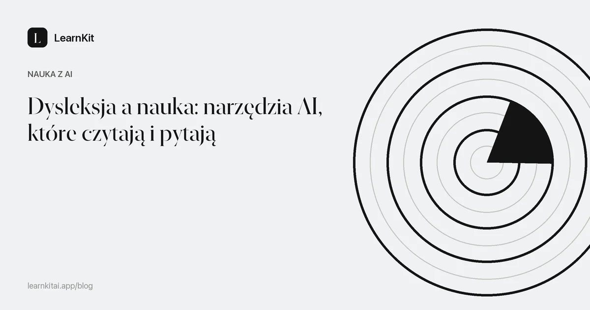 Tytuł Dysleksja a nauka: narzędzia AI, które czytają i pytają na spokojnym, monochromatycznym wzorze