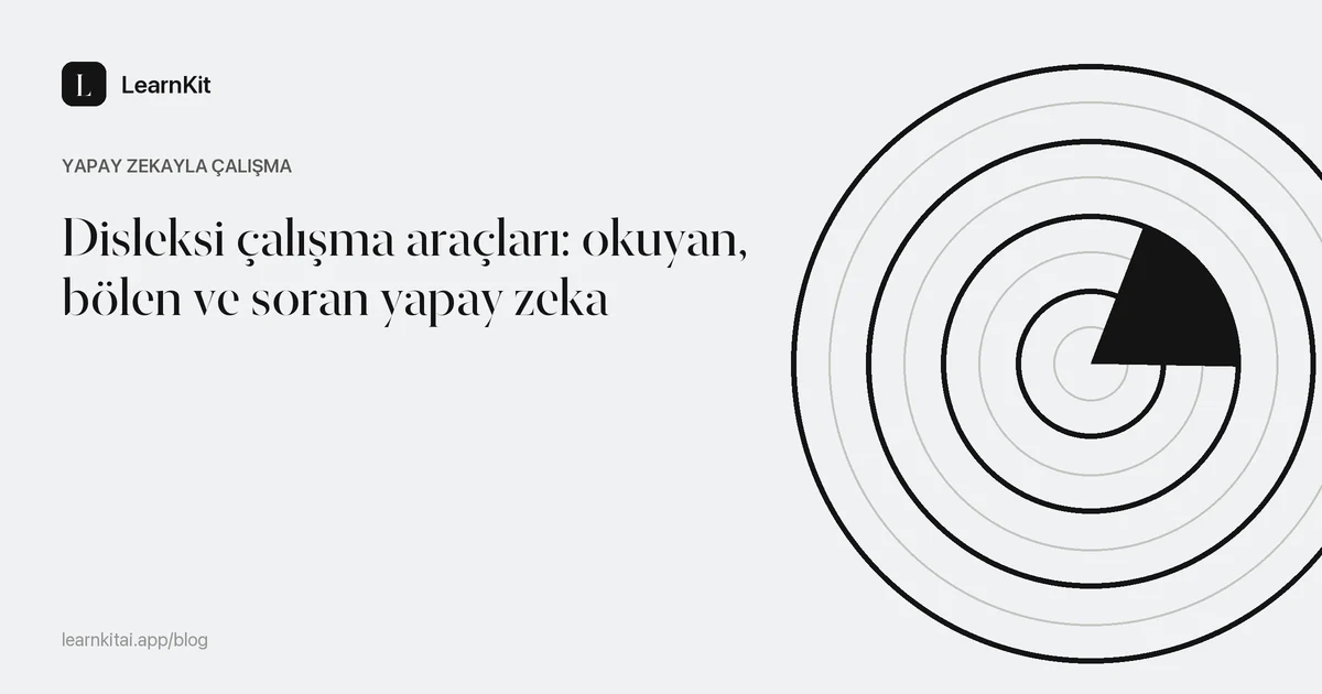Başlık: Disleksi çalışma araçları: okuyan, bölen ve soran yapay zeka, sakin ve tek renkli bir desenin üzerinde