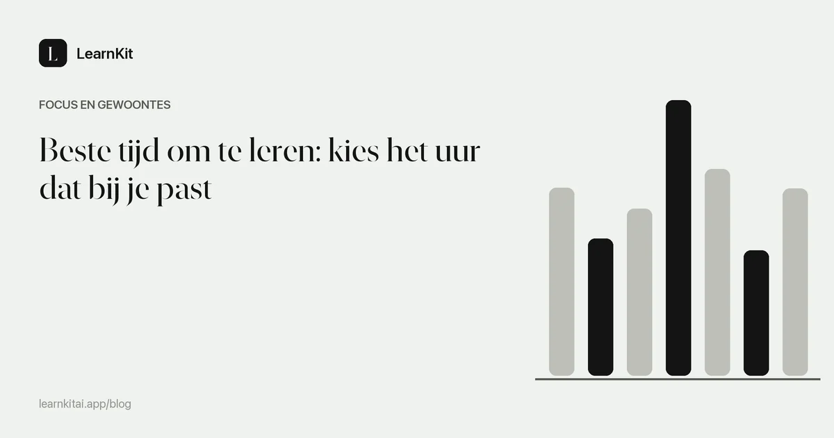 Artikeltitel Beste tijd om te leren op een rustig monochroom patroon van klokbogen