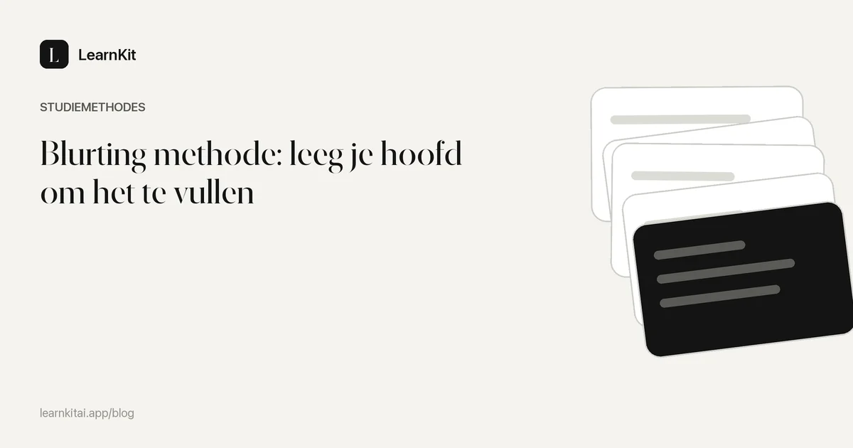 De titel Blurting methode: leeg je hoofd om het te vullen op een rustig monochroom patroon