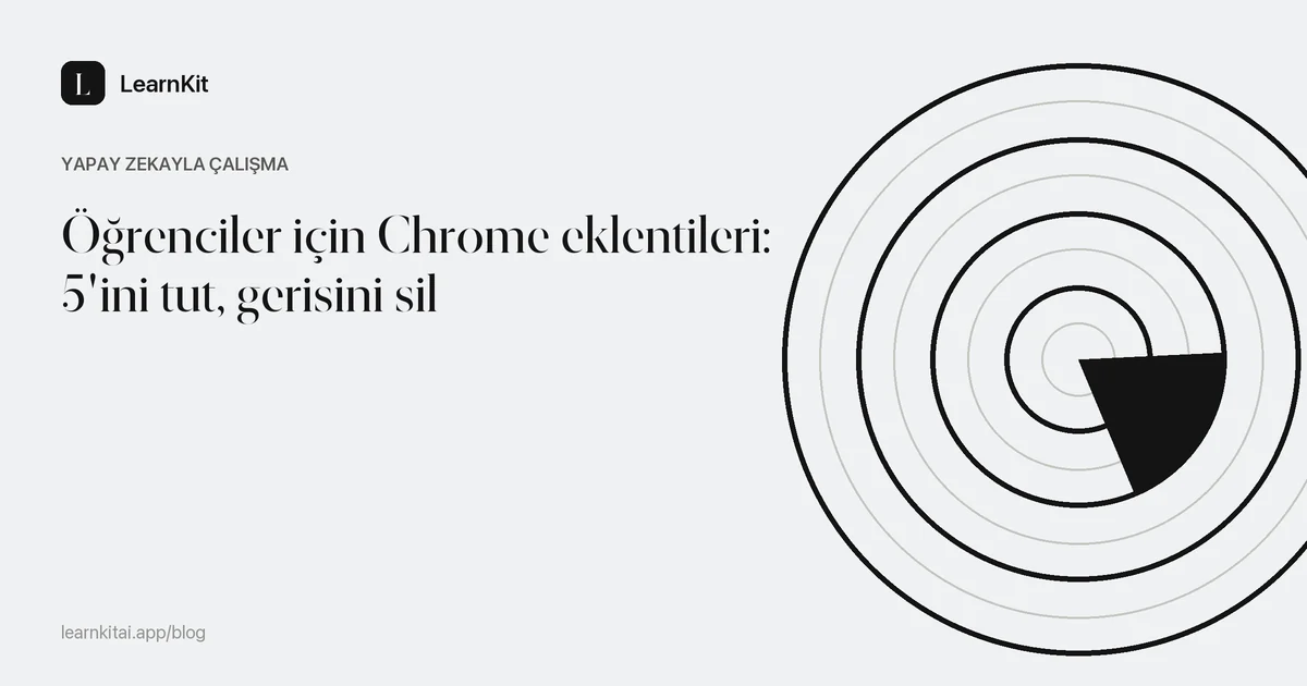 Başlık: Öğrenciler için Chrome eklentileri: 5'ini tut, gerisini sil, sakin ve tek renkli bir desenin üzerinde