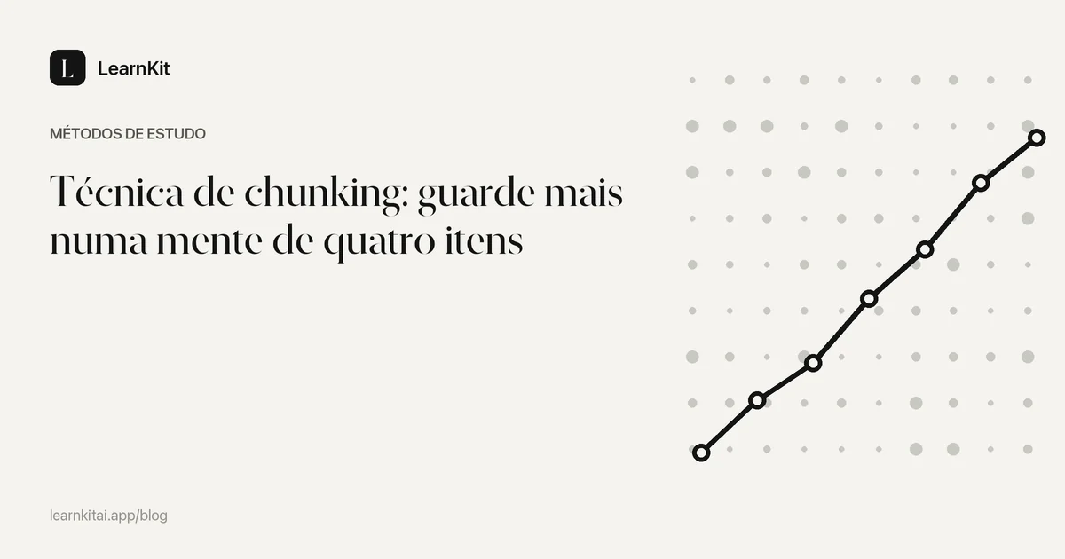 O título Técnica de chunking: guarde mais numa mente de quatro itens sobre um padrão monocromático e sereno