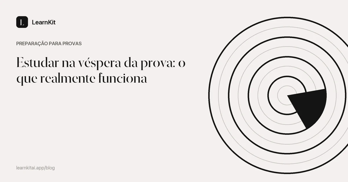 Título do artigo Estudar na véspera da prova: o que realmente funciona sobre um padrão monocromático e sereno