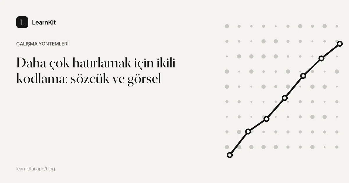 Başlık: Daha çok hatırlamak için ikili kodlama: sözcük ve görsel, sakin ve tek renkli bir desenin üzerinde