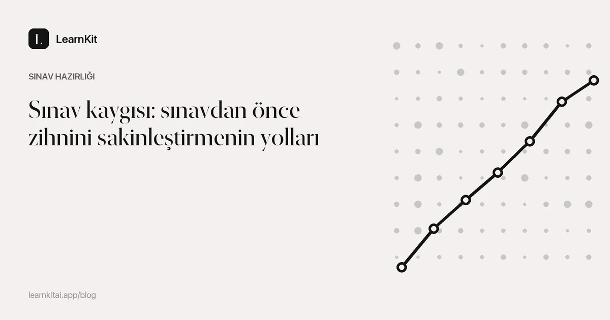 Başlık: Sınav kaygısı: sınavdan önce zihnini sakinleştirmenin yolları, sakin ve tek renkli bir desenin üzerinde