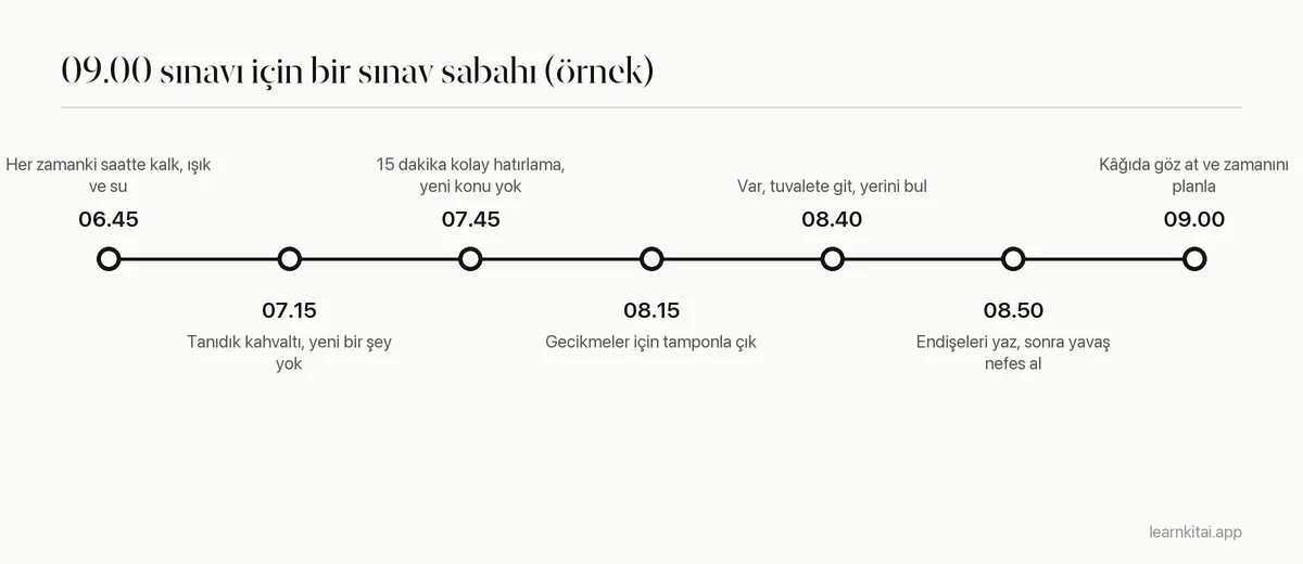 Uyanmaktan ilk soruya kadar bir sınav sabahının zaman çizelgesi