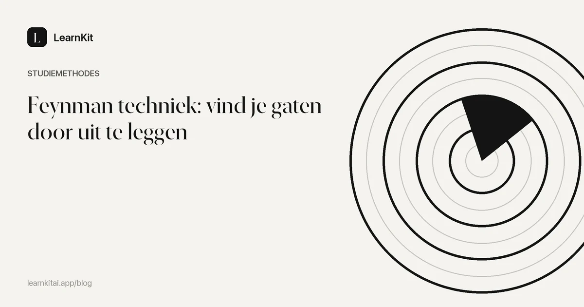 De titel Feynman techniek: vind je gaten door uit te leggen op een rustig monochroom patroon