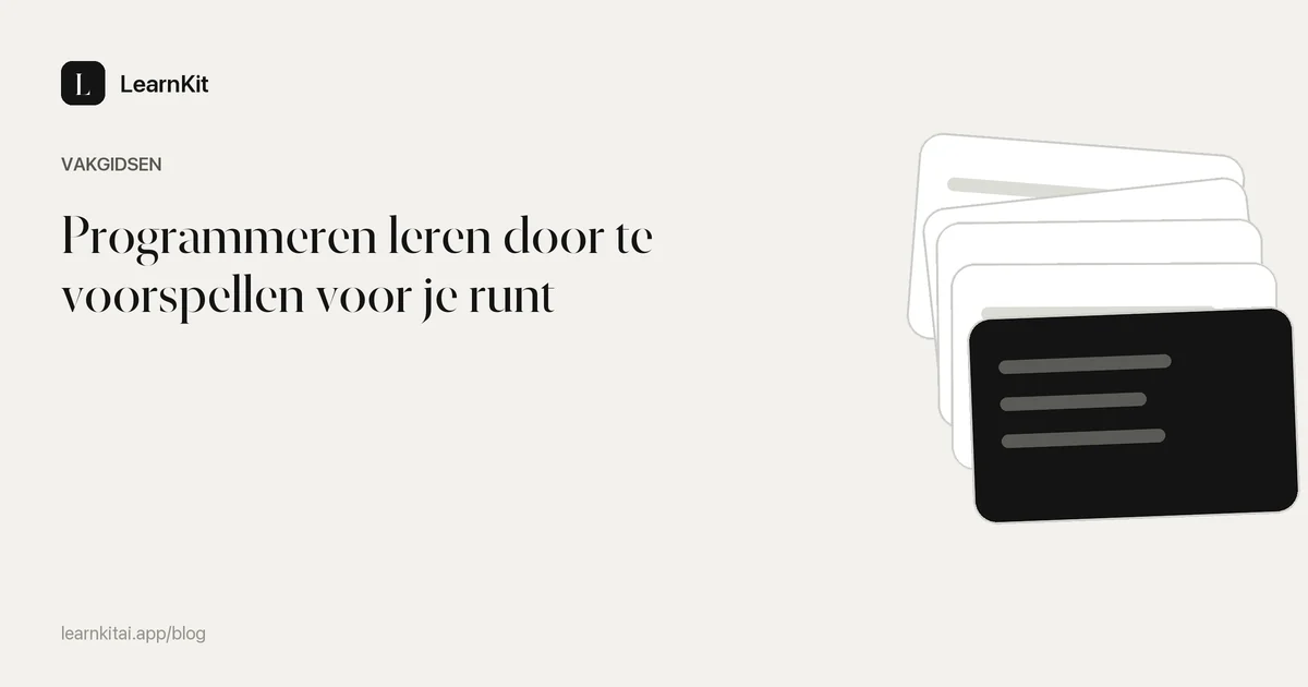 De titel Programmeren leren door te voorspellen voor je runt op een rustig monochroom patroon