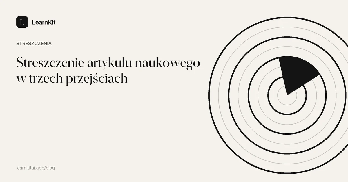 Tytuł artykułu Streszczenie artykułu naukowego w trzech przejściach na spokojnym, monochromatycznym wzorze