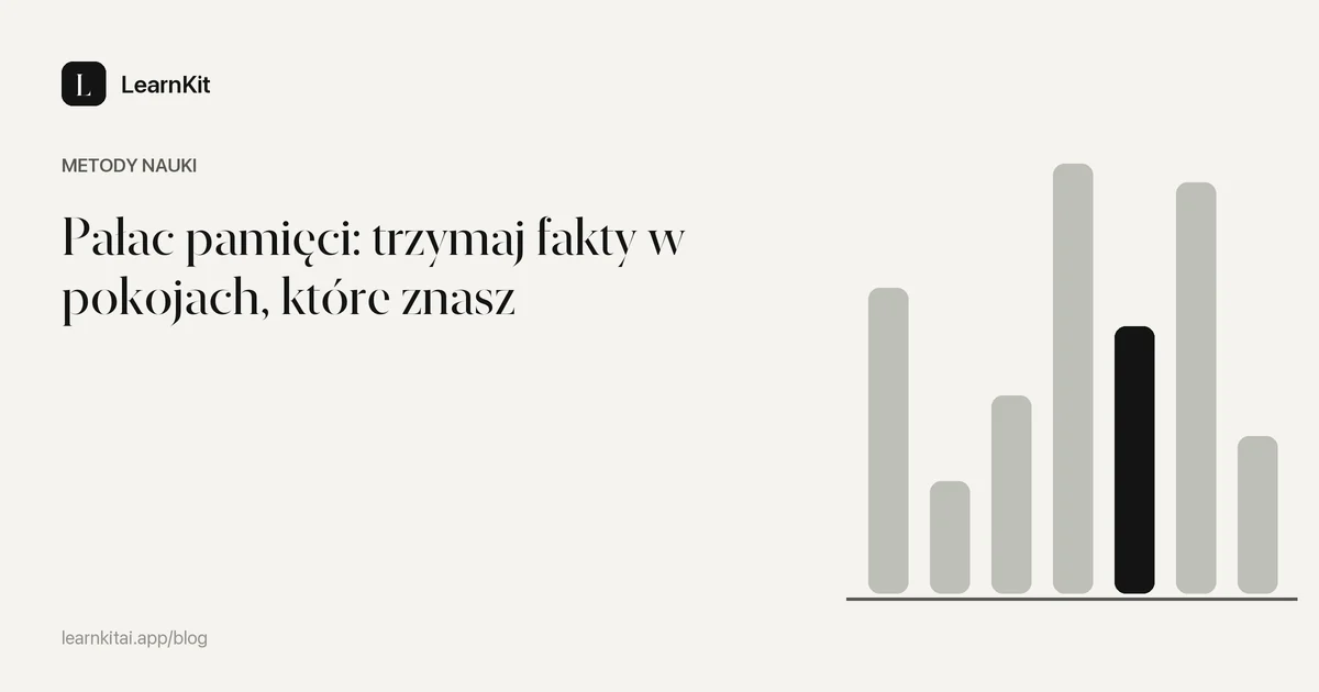 Tytuł Pałac pamięci: trzymaj fakty w pokojach, które znasz na spokojnym, monochromatycznym wzorze
