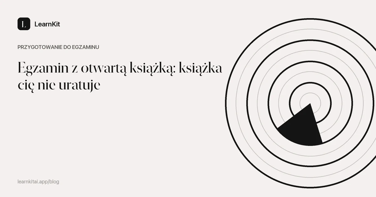 Tytuł artykułu Egzamin z otwartą książką: książka cię nie uratuje na spokojnym, monochromatycznym wzorze