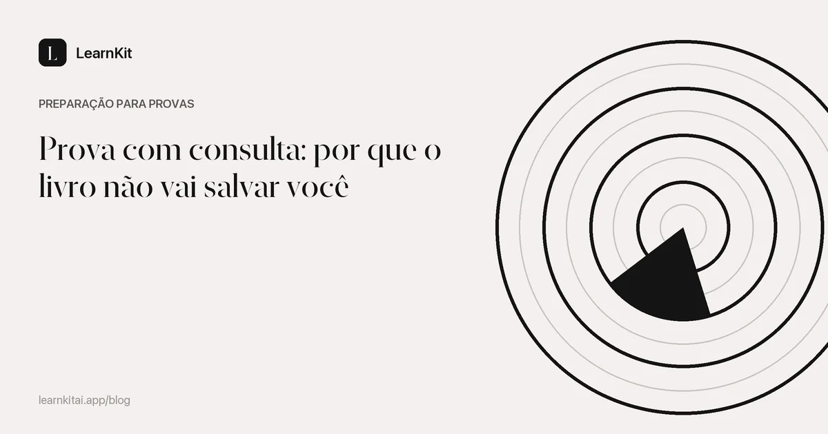 O título do artigo Prova com consulta: por que o livro não vai salvar você sobre um padrão monocromático e sereno
