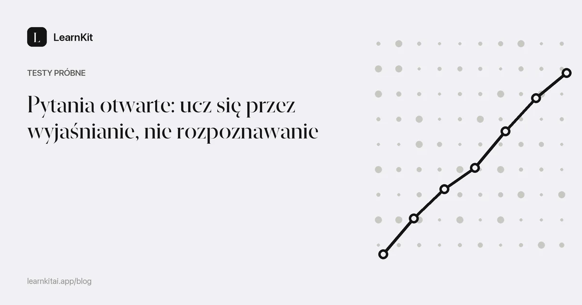 Tytuł Pytania otwarte: ucz się przez wyjaśnianie, nie rozpoznawanie na spokojnym, monochromatycznym wzorze
