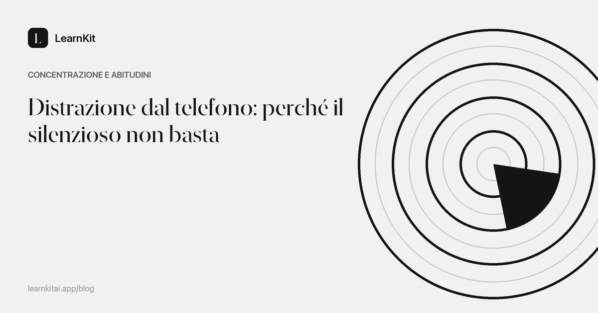 Il titolo Distrazione dal telefono: perché il silenzioso non basta su un motivo monocromatico tenue