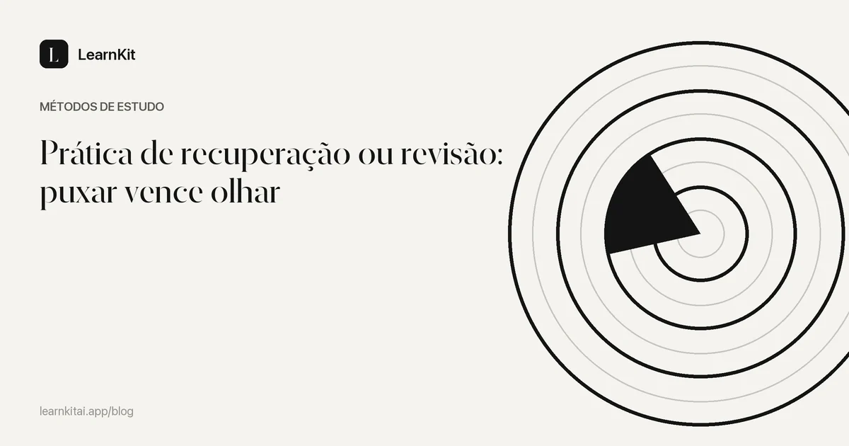 O título Prática de recuperação ou revisão: puxar vence olhar sobre um padrão monocromático e sereno